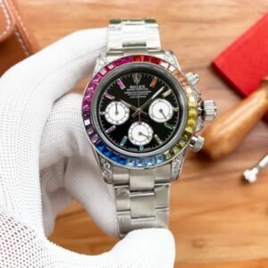 ROLEX OYSTER PERPETUAL RAINBOW SILVER